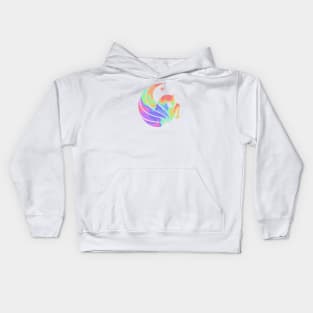 UCF Pastel Rainbow Marble Logo Kids Hoodie